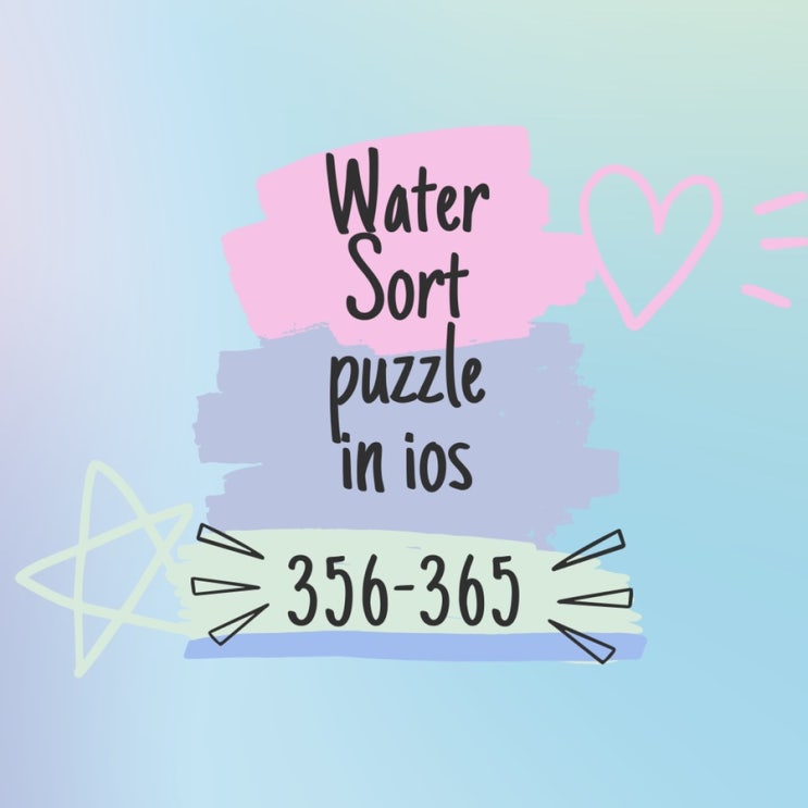 IOS Game center water sort puzzle (356-365)