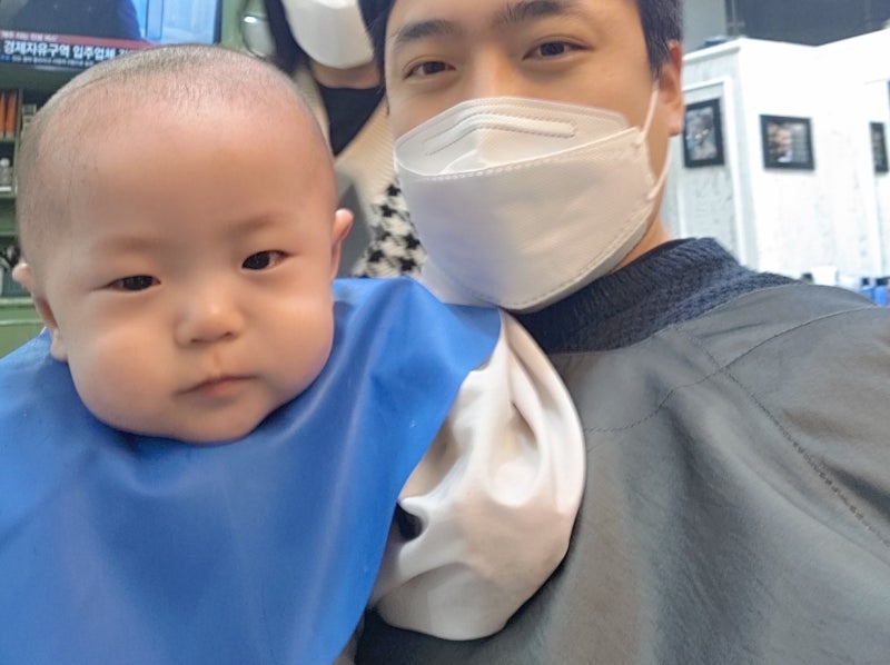 인천 생후7개월아기 아빠랑 첫 미용실 커트 : 네이버 블로그
