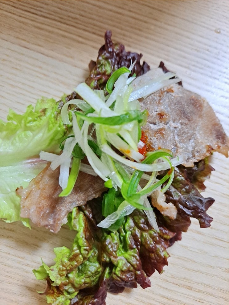  돌돌 말이 대패구이 ) 집에서 대패구이 해먹었어요.