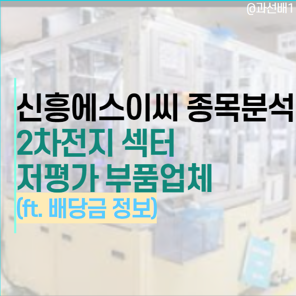  신흥에스이씨 주가 전망 : 삼성SDI와 함께하는 저평가 2차전지 소부장 업체, 배당금 정보