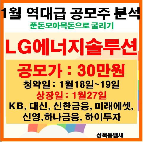  역대급 경쟁률 LG에너지솔루션 공모주 청약 들어가야죠~