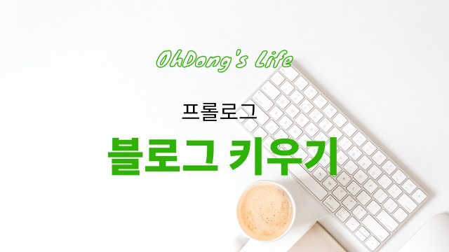  블로그 키우기 시작이 반이다