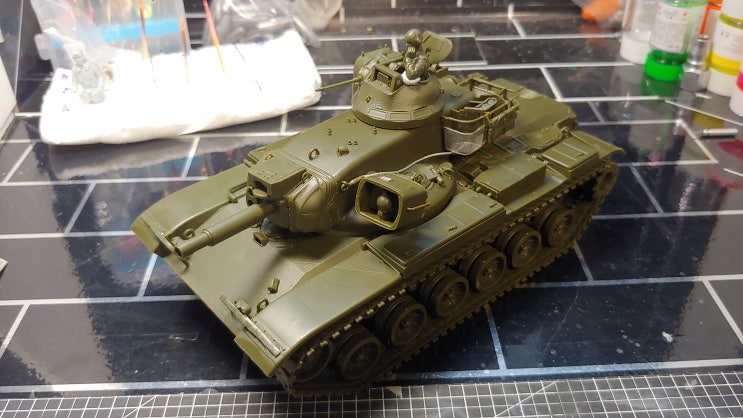  아카데미 1/35 m60a2  전차 가조립 완료