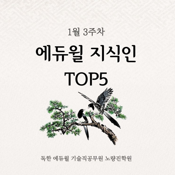  1월 3주차 에듀윌 지식인 Q&A TOP 5
