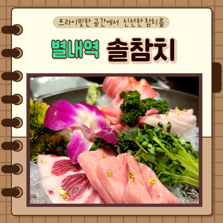  경기, 남양주, 별내) 프라이빗한 별내맛집, 참치먹고 싶을때 '솔참치'