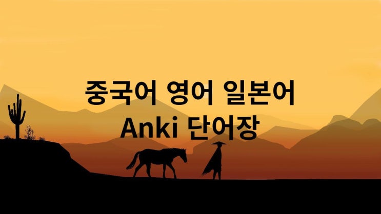  중국어, 영어, 일본어 Anki 단어장