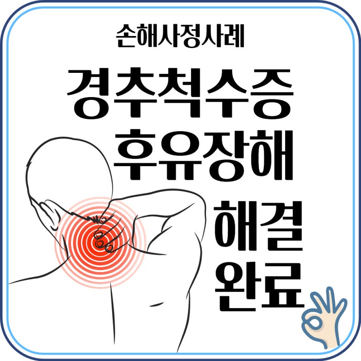  [상담사례 #10] 경추척수증 후유장해 보험금 분쟁 해결 완료