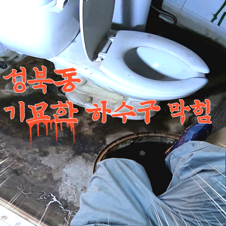 성북동 하수구 막힘 맨홀 청소 기묘한 배관 구조