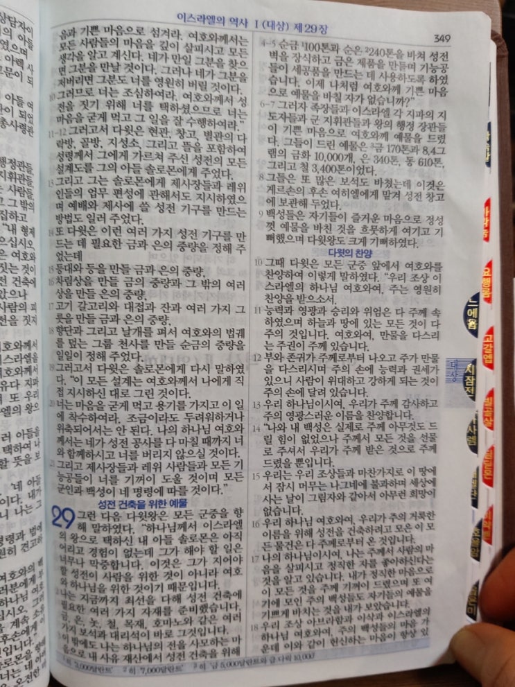 이스라엘의 역사 Ⅰ(역대상) 29장