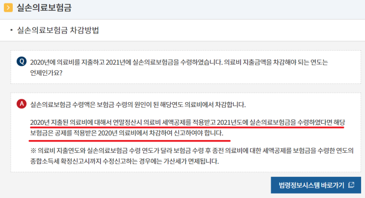  연말정산 의료비 중 실손의료보험금을 수령했다면?(의료비세액공제, 실비보험, 실손보험, 실손의료비)