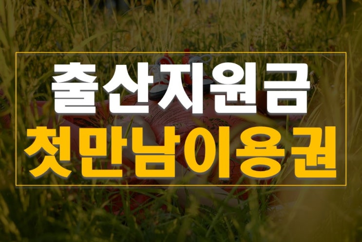  출산지원금 첫만남이용권 꼭 신청하세요