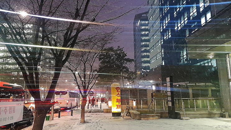  흩날리는 눈발을 기쁘게 맞이하는 마음