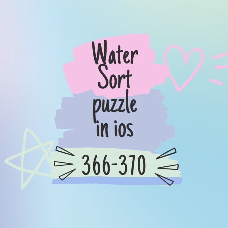 IOS Game center water sort puzzle (366-370)