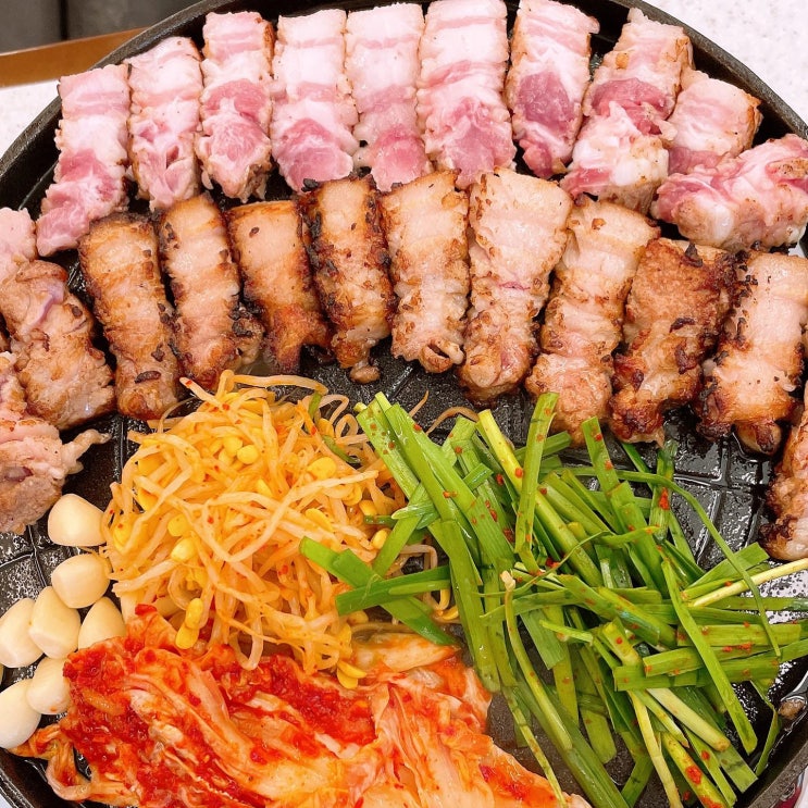  신당역 고기집 태태삼겹, 육즙폭발 삼겹살과 탱글한 짜장면