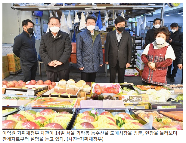 정부, 3주간 설 물가 대응총력…성수품 공급 135% 달성_기획재정부 정부, 3주간 설 물가 대응총력…성수품 공급 135% 달성_기획재정부
