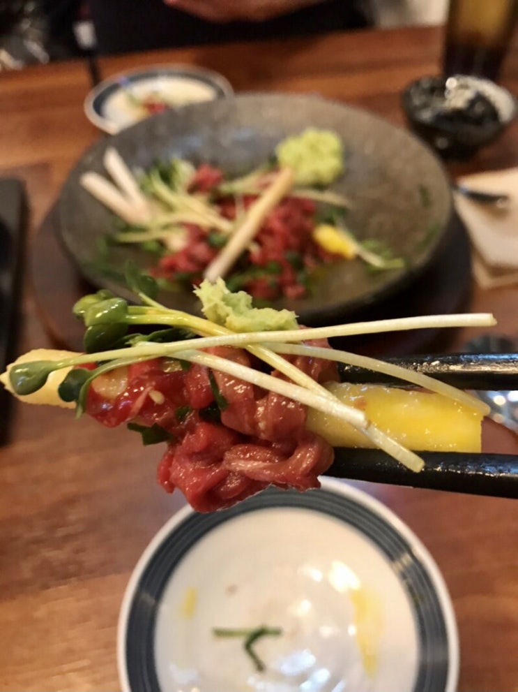 감성 뉴트로 육회 맛집 불당동 신불당 오식야주 육회관 / 천안식후감