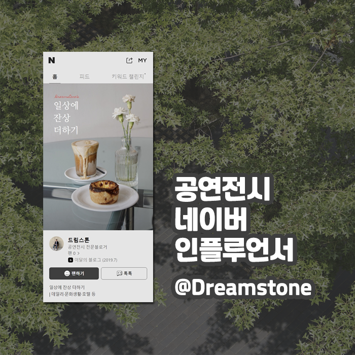  @Dreamstone | 네이버 인플루언서로 선정되었습니다
