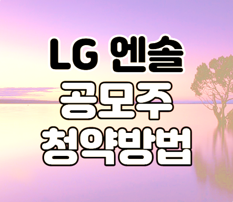 LG 에너지솔루션 공모주 청약방법 공모가 상장실 주관사 정리