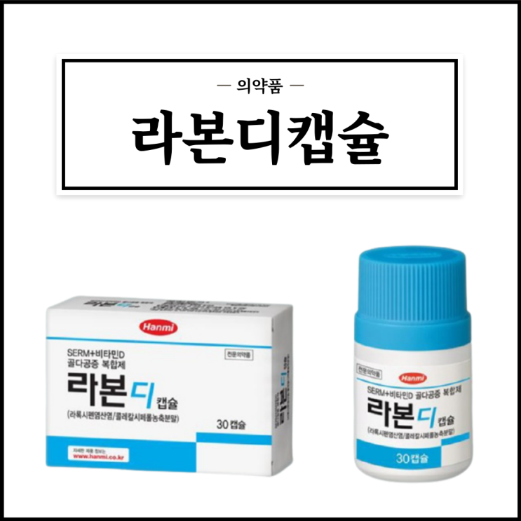  라본디캡슐, 효능효과/복용법/부작용/주의사항 등 간단정리