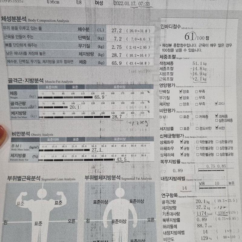 인바디 점수, 체성분측정 종합점수 결과지 해석하는법 : 네이버 블로그 인바디 점수, 체성분측정 종합점수 결과지 해석하는법 : 네이버 블로그
