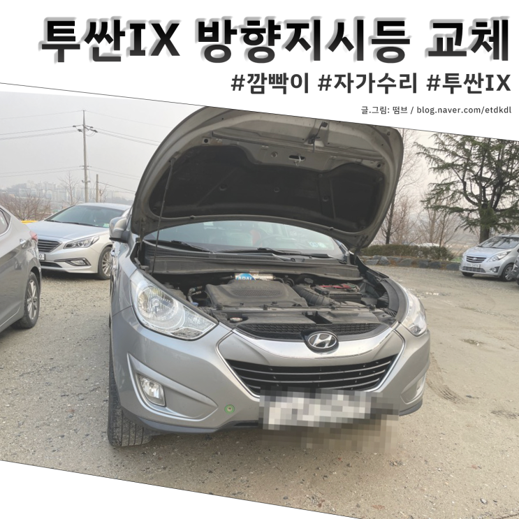  현대 투싼IX 전방 방향지시등 자가교체 후기