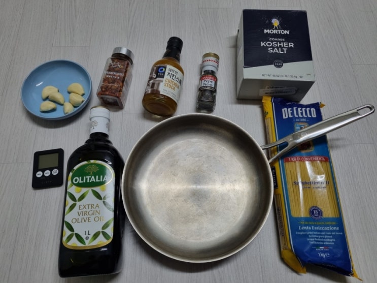  [Aglio e Olio] 알리오 올리오를 만들어보자 (with chicken stock)