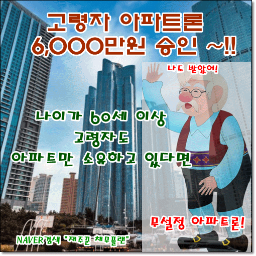  고령자 60세 무설정 아파트론 5,000만원 승인 사례