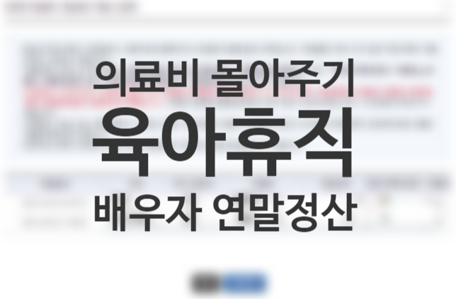 배우자 출산휴가 육아휴직 연말정산 하는방법, 총급여액 500만원 공제대상 항목 (+맞벌이 부부 의료비 몰아주기 안경구입비)