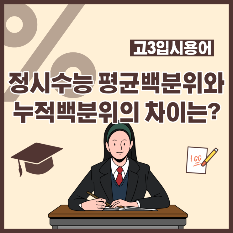  정시수능 평균백분위와 누적백분위의 차이는?