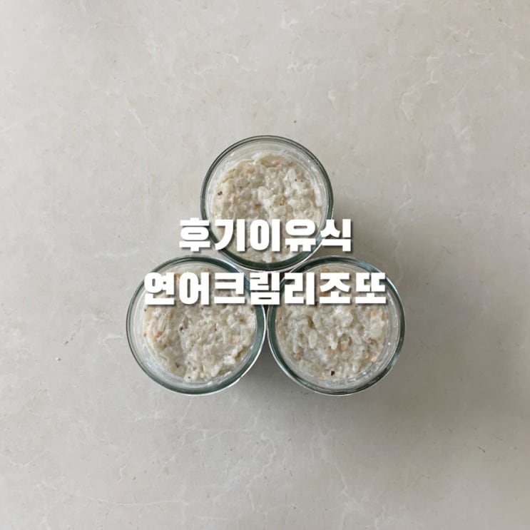 후기이유식 연어크림리조또 (불린쌀, 냄비이유식)