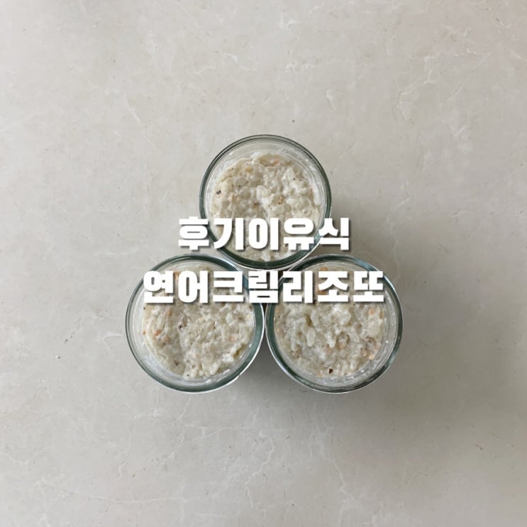  후기이유식 연어크림리조또 (불린쌀, 냄비이유식)