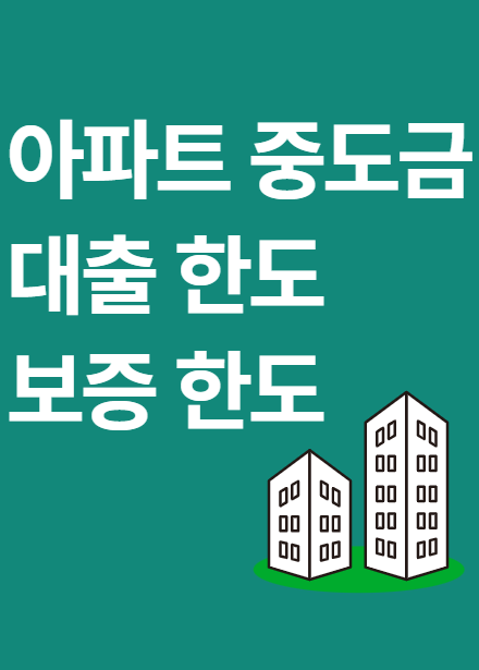  조정지역 비규제지역 청약 아파트 중도금 대출 한도와 보증 한도