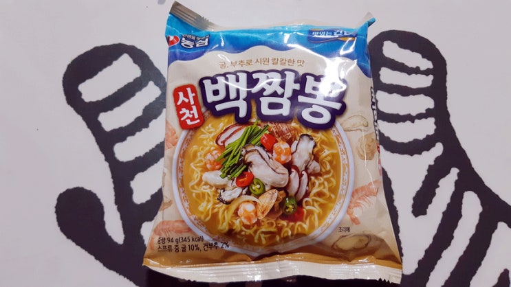 농심 백짬뽕, 사천백짬뽕 봉지라면은 굴짬뽕의 칼칼한 맛!