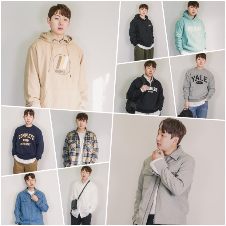  20도 옷차림 남자 코디 12가지(셔츠, 맨투맨, 후드티, 아우터)