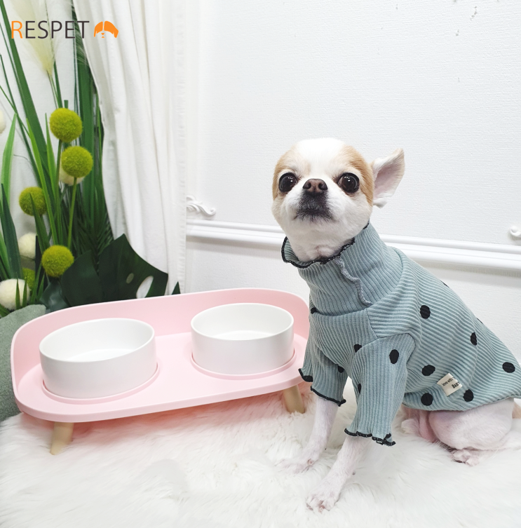  강아지 밥그릇 식기 고양이 물그릇으로도 좋은 리스펫 세라믹 테이블