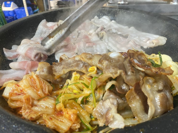 강동구 둔촌시장 대패 삼겹살 찐탱 정육식당 맛집 탄다타