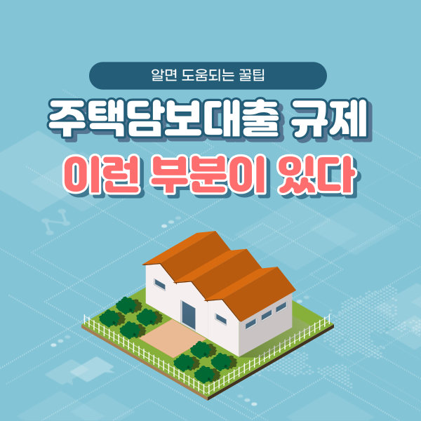  주택담보대출 규제 이런 부분이 있다
