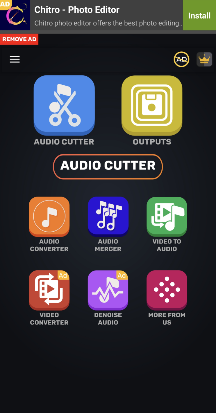  안드로이드용 무료 음악편집 툴 Audio Cutter