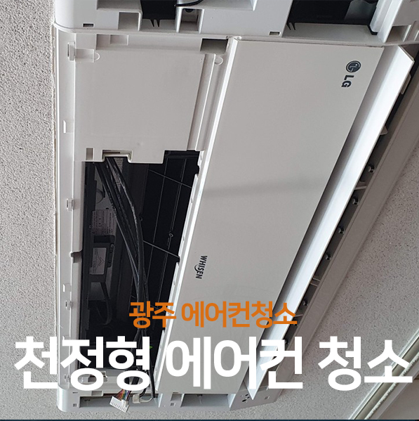 광주 에어컨 청소, 곰팡이로 하얗게 뒤덥힌 에어컨