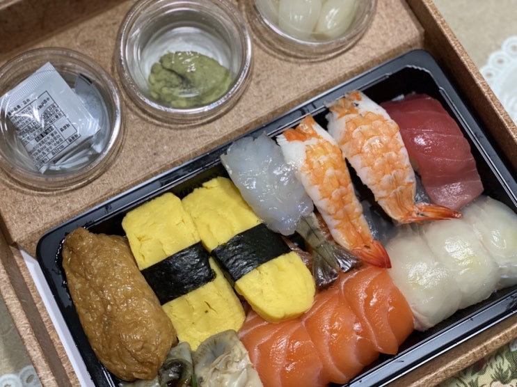  대전 배달 맛집으로 초밥은 후지산, 디저트는 달콤한 커피나무 카페 추천! (내돈내먹)