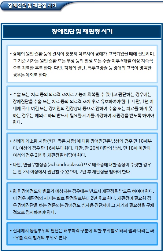 상지, 하지 절단장애 판정개요 상지, 하지 절단장애 판정개요