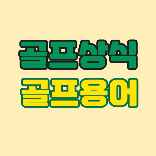  골프장에서 자주사용하는 골프기초상식 골프용어정리!