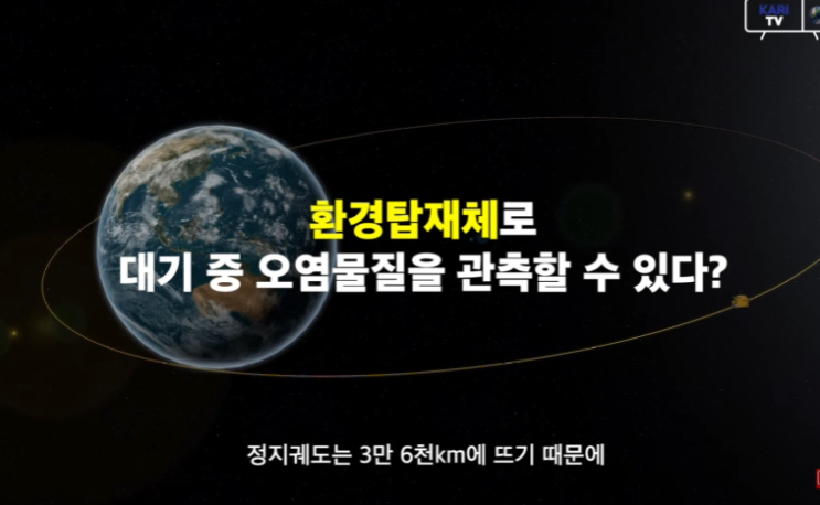  우주에서 미세먼지 등 대기 오염물질을 관측하는 방법은?