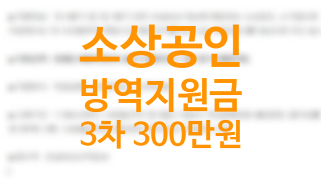 자영업자 소상공인 300만원 방역지원금 3차 추가지원 신청방법 대상 (+손실보상금 선지급)