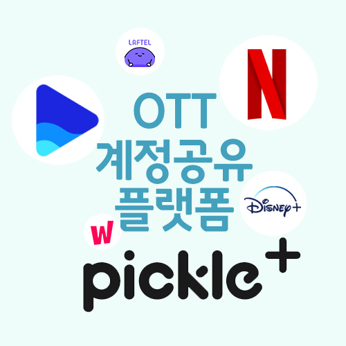  다양한 OTT 스트리밍 계정을 공유할 수 있는 피클플러스 1년 사용 후기