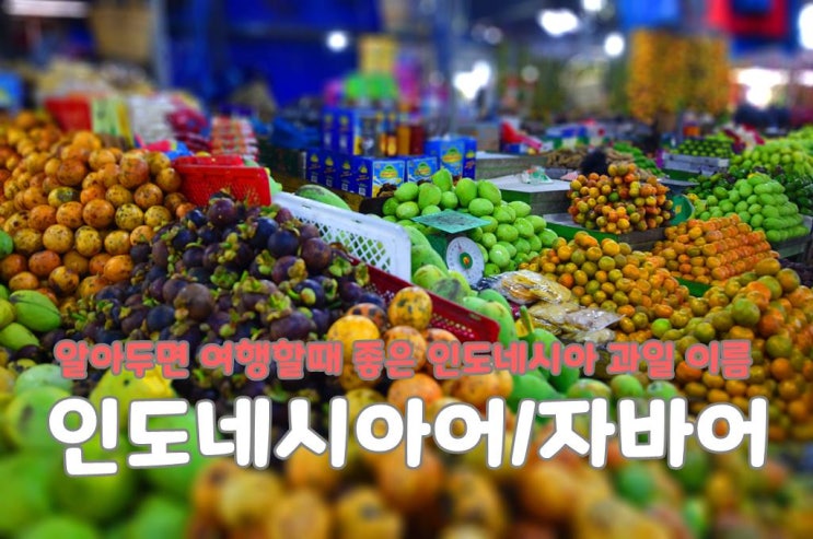  인도네시아 과일 이름 알아보기