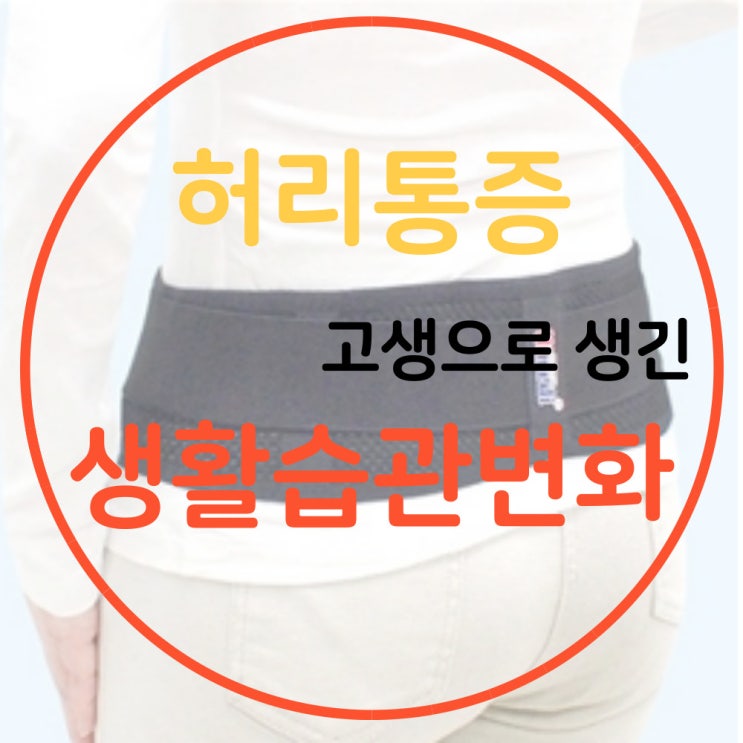  허리 통증 고생으로 생활 습관이 변화되었습니다