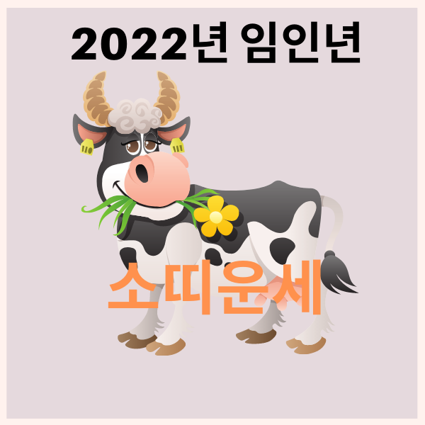  22년 소띠 운세 나이 성격 궁합 열심히 찾아봤어요