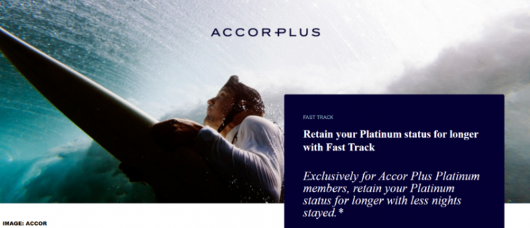 [Accor] secure Platinum status with Fast Track