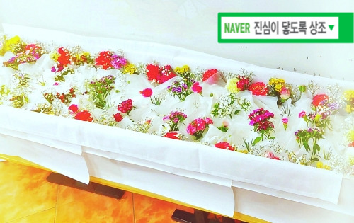  엄마 장례식 꽃장식 없이 1일 장례로 입관 꽃장식은 풍성히!